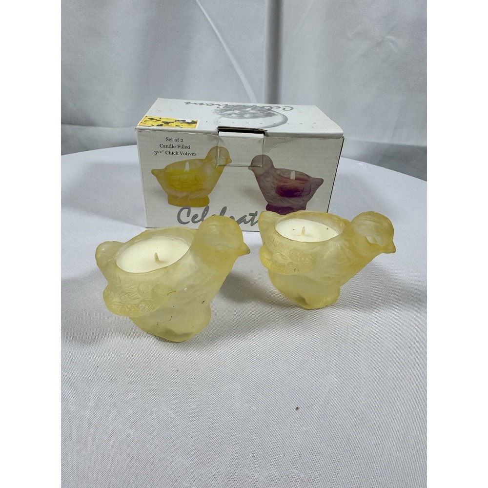 Celebrations Yellow Duck Votive Candle Holders Set of‎ 2